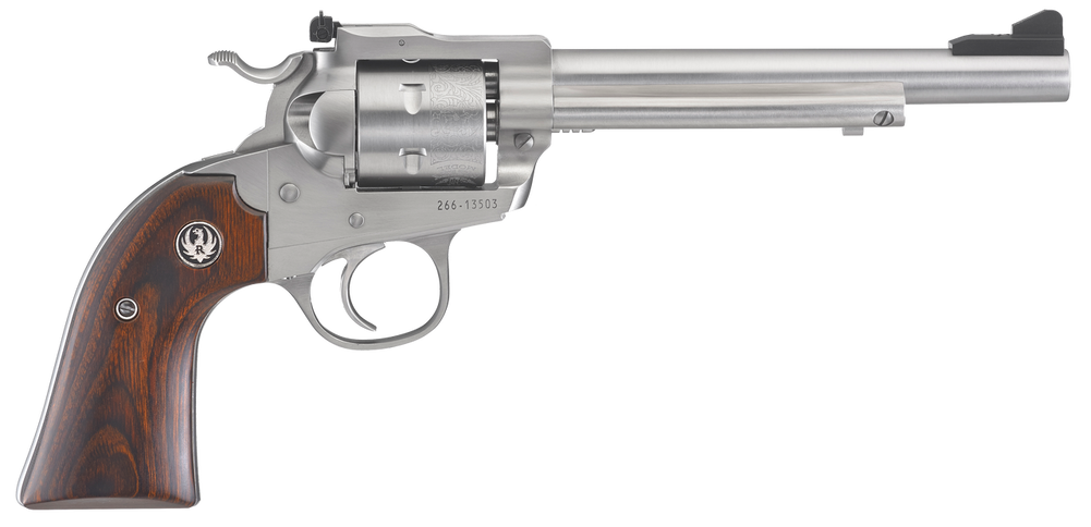 Ruger 0680 Blackhawk  22 LR 6rd 6.50" Barrel, Stainless Steel Barrel/Cylinder/Frame, Exposed Hammer, Bisley Hardwood Grip, Ramp Front/Adjustable Rear Sights