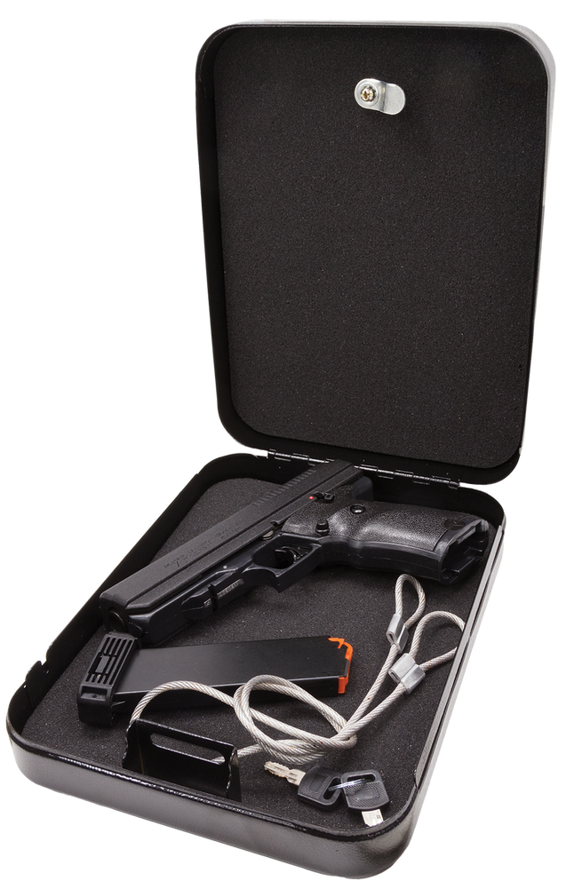 Hi-Point 34511HSP JHP Home Security Package 45 ACP 9+1 4.50" Black Steel Barrel, Serrated Steel Slide, Polymer Frame & Grip, Keyed Lock Box