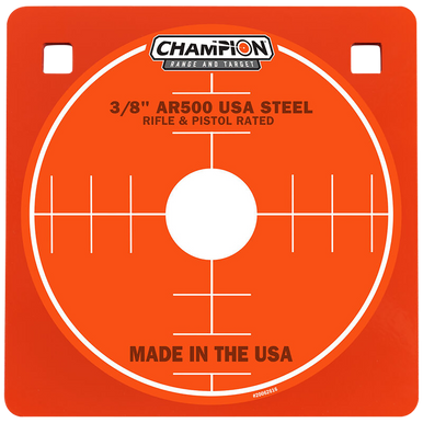 Champion Targets Center Mass, Champ 44905 Ar500 8in Square 3/8in