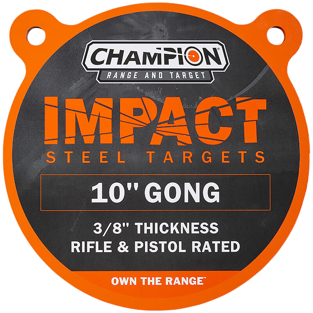 Champion Targets Center Mass, Champ 44911 Ar500 3/8in Gong 10in