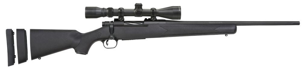 Mossberg 28027 Patriot Super Bantam 6.5 Creedmoor Caliber with 5+1 Capacity, 20" Fluted Barrel, Blued Metal Finish & Black Synthetic Stock Right Hand (Youth) Includes 3-9x40mm Scope