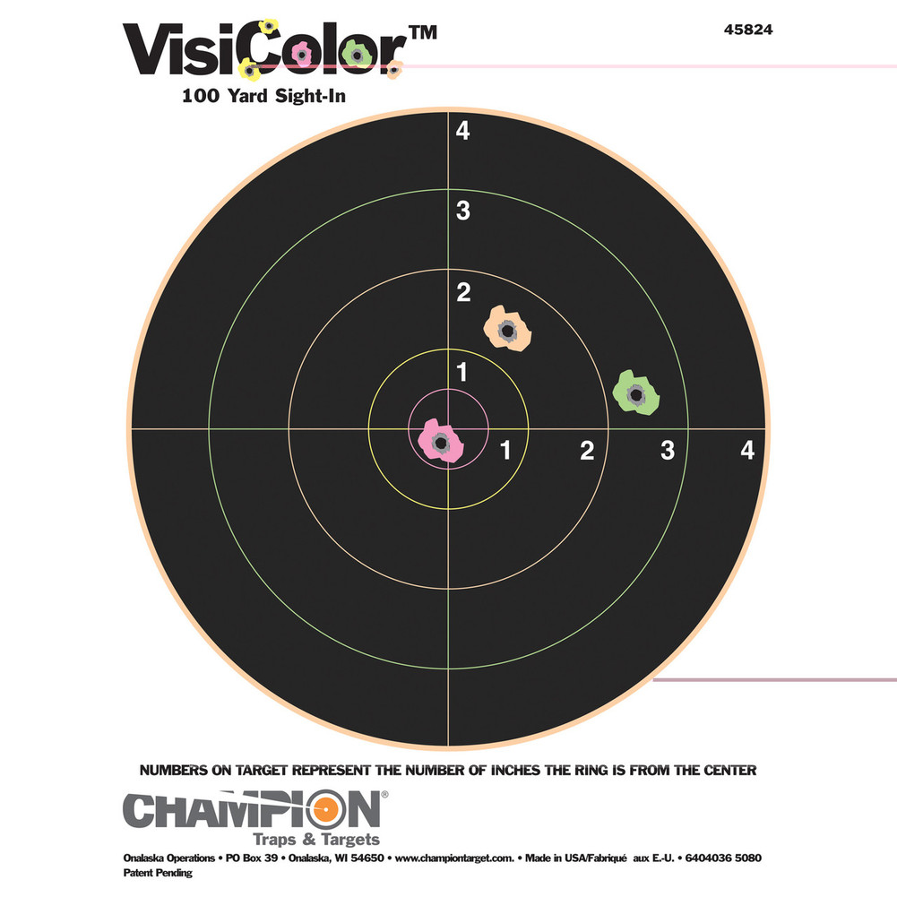 Champion Targets Visicolor, Champ 45824      Visicolor Tgt 8in Bulls 10