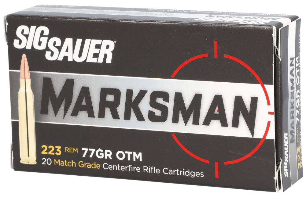 Sig Sauer Marksman, Sig E223m1-20      Marksman    223  77  Otm  20/25