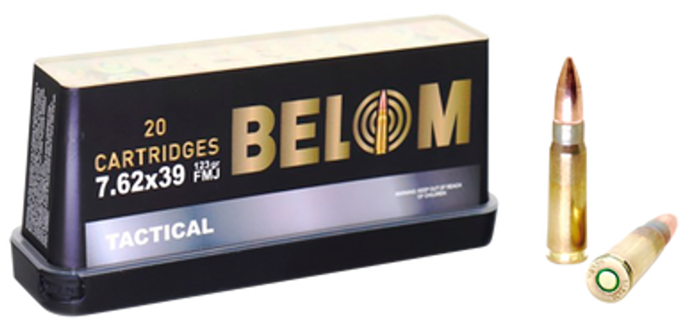 Belom 7.62x39 Brass 123gr Fmj 20/480