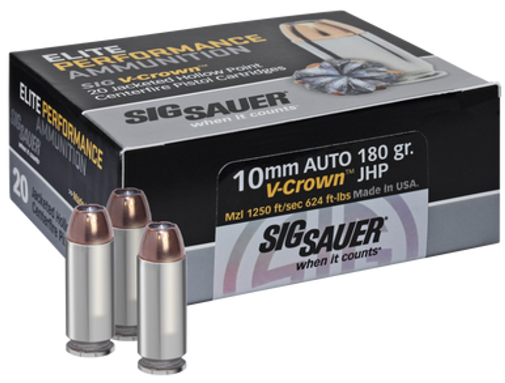 Sig Sauer Elite Defense, Sig E10mm1-20            Vcrwn 10mm 180 Jhp  20/10
