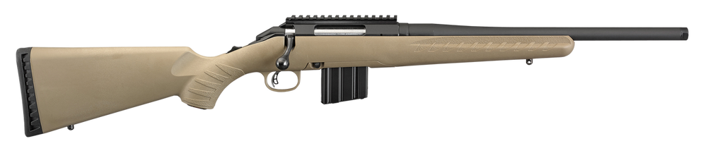 Ruger 26981 American Ranch  Full Size 350 Legend 5+1 16.38" Matte Black Threaded Barrel, Matte Black Picatinny Rail Steel Receiver, Flat Dark Earth Fixed Synthetic Stock, Right Hand - 113177