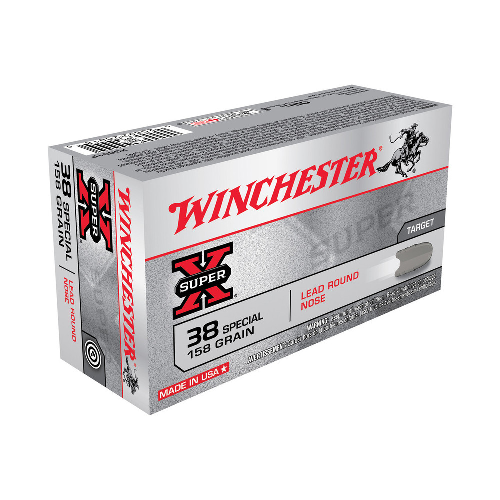 Winchester Ammo Super X, Win X38s1p          38sp    158 Ld           50/10