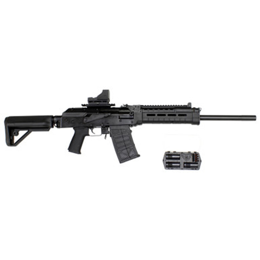 JTS Shotgun M12AKT2.1 M12AK T1 12 Gauge Semi-Auto 5+1 (2.75") 3" 18.70" Chrome-Lined Barrel, Black, M-Lok Handgaurd, Fixed Stock, Adj. Gas Block, 3 Chokes, Includes Red Dot