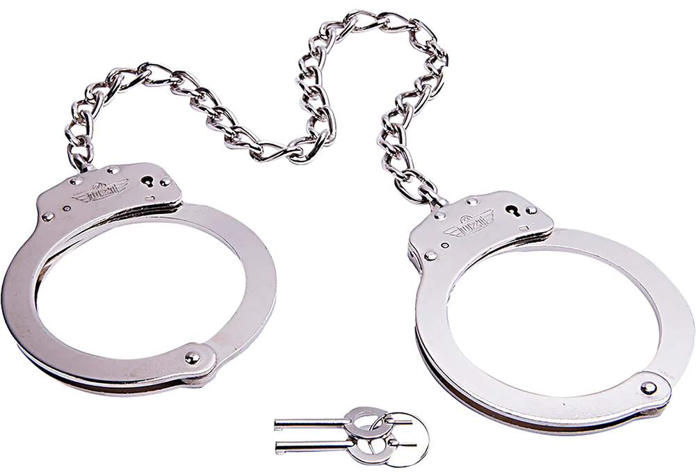S&w Pepper Spray Uzi, Camp Uzi-hc-leg   Uzi Nickel Finish Leg Irons