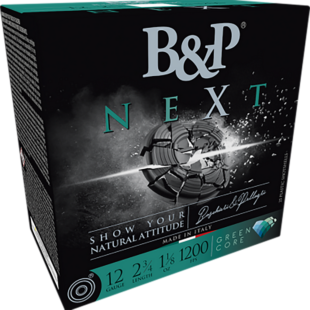 B&p Ammunition Next, B&p 12b18nx7  Next 12g 1 1/8 Oz Green Core   25/10