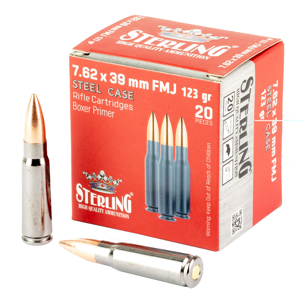 Sterling Steel Case Select 762x39 123gr FMJ 20rd box/1000 case