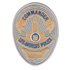 LAPD COMMANDER Badge Patch 2 11/16''x3 5/8'' - Pair