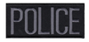 POLICE Chest Patch - Gray/Black - 4''x2'' - Heat Seal