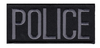 POLICE Chest Patch - Gray/Black - 4''x2'' - Heat Seal