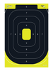 EZ-Aim 15372 Splash Reactive Target IPSC Silhouette Paper Hanging 12.50" W X 18.25" H Black/Yellow 8 Per Pkg - 133268