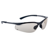 CONTOUR II (SIDEWINDER) SAFETY SPECTACLES PC CSP BROWN PLATINUM NYLON RUBBER HALF FRAME