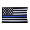 Motorcycle Patch - Thin Blue Line, 6.25 X 10 inches