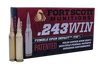 Fort Scott Munitions Tumble Upon Impact (tui), Fsm 243-058-scv       243win  58gr Scs Tui   20/10