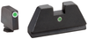 Ameriglo Optic Compatible Sight Set For Glock, Amer Gl191   Xltall Glk 17-39 I-dot     Grn/wt/grn