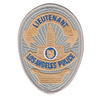 LAPD LIEUTENANT Badge Patch 2 11/16''x3 5/8'' - Pair