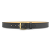 1-1/2"" Plain Leather Garrison Belt with Gold Buckle