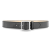 1-3/4"" Hi-Gloss Leather Garrison Belt with Solid Brass Center Bar Nickel Buckle