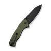 CIVIVI Placoid Flipper & Thumb Stud Knife OD Green Coarse G10 Handle (3.67"" Black Stonewashed 14C28N Blade) C23079-3