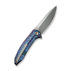 WEKNIFE Acuminal Flipper Knife Flamed Titanium Handle (3.98"" Polished Bead Blasted Vanax Blade) WE23070-4