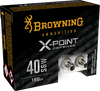 Browning Ammo X-point, Brna B191700402    40s&w Xpoint Dfns 180gr   20/10