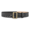 2-1/4"" Basketweave Leather Sam Browne Duty Belt (Half Lined)t with Solid Brass Gold Buckle