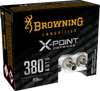 Browning Ammo X-point, Brna B191703802    380 Xpoint Dfns 95gr      20/10