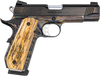 Tyler Gun Works TGWCMCC45M Custom 1911 Commander 45 ACP 7+1 4.25" Stainless Match Grade Barrel, Blued Serrated Steel Slide, Color Case Steel Frame w/Beavertail, Mammoth Ivory Grip