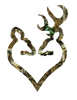 Browning , Brn 3922290620 Decal Buck-heart   6"          Camo
