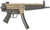 HK 81000629 MP5  22 LR 25+1 8.50" Barrel, Exclusive Flat Dark Earth Finish, No Stock (Sling Mount), Black Polymer Grip, Adjustable Rear Sight, Manual Safety