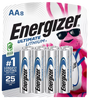 Energizer L91SBP8H3 AA Ultimate Lithium Silver 1.5V Lithium, Qty (8) Single Pack - 135706