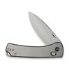 WEKNIFE Nightblade Crossbar Lock Knife Polished Bead Blasted Titanium Handle (2.98"" Hand Rubbed Satin CPM 20CV Blade) WE22046-2