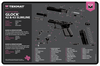 TekMat TEKR17GLOCKG3PNK Glock Gen 3 Cleaning Mat Pink Rubber 11" x 17"