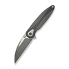 WEKNIFE Zenthra Flipper & Thumb Stud Knife Gray Titanium Handle With Twill Carbon Fiber Inlay (3.3"" Gray Stonewashed Bohler M390 Blade, Satin Flat) WE24021C-2