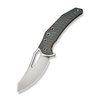 WEKNIFE Epaulette Flipper & Thumb Hole Knife Diamond & Tiger Stripe Patterned Flamed Titanium Handle (3.45"" Satin Finished Bohler M390 Blade) WE24024-2
