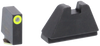 Ameriglo Optic Compatible Sight Set For Glock, Amer Gl682   5xltall Glk 17-39          Grn/lm/blk