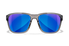Wiley X AC6TRK09 Trek  M/L Blue Mirror Lens Polycarbonate Gloss Crystal Dark Gray Frame - 180286
