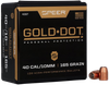 Speer Bullets Gold Dot, Speer 4397      Bull .400 165 Gdhp           100/5