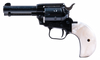 Heritage Mfg RR22MB3BHPRL Rough Rider  22 LR 22 WMR 6 Shot, 3.50" Black Steel Barrel, Black Zinc Alloy Frame, Black Cylinder, White Pearl Birdshead Grip, Hammer/Thumb Safety, Exposed Hammer - 15558