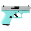 Glock 42 380acp 6rd Robins Egg/silvr