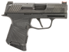 Wilson Combat SIGWCP3659BAT P365  Action Tuned 9mm Luger 10+1 (2) 3.10", Black,  X-Tac Pattern Serrated Slide, Polymer Frame, Sunburst Grips, Fiber Optic Sights, Grayguns Flat Face Trigger