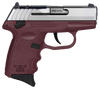 SCCY Industries CPX4TTCRRDRG3 CPX-4 RD 380 ACP 10+1 2.96" Crimson Red Polymer/Serrated Stainless Steel Slide/Finger Grooved Crimson Red Polymer Grip