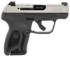 Ruger 13720 LCP Max  Compact 380 ACP 10+1 2.80" Black Oxide Barrel, Savage Silver Cerakoate Serrated Steel Slide, Black Polymer Frame w/Serrated Trigger Guard Black Nylon Grips