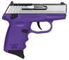 SCCY Industries CPX4TTPURDRG3 CPX-4 RD 380 ACP 10+1 2.96" Purple Polymer/Serrated Stainless Steel Slide/Finger Grooved Purple Polymer Grip
