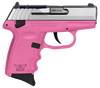 SCCY Industries CPX4TTPKRDRG3 CPX-4 RD 380 ACP 10+1 2.96" Pink Polymer/Serrated Stainless Steel Slide/Finger Grooved Pink Polymer Grip