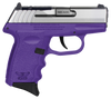 SCCY Industries CPX3TTPURDRG3 CPX-3 RD 380 ACP 10+1 2.96" Purple Polymer/Serrated Stainless Steel Slide/Finger Grooved Purple Polymer Grip